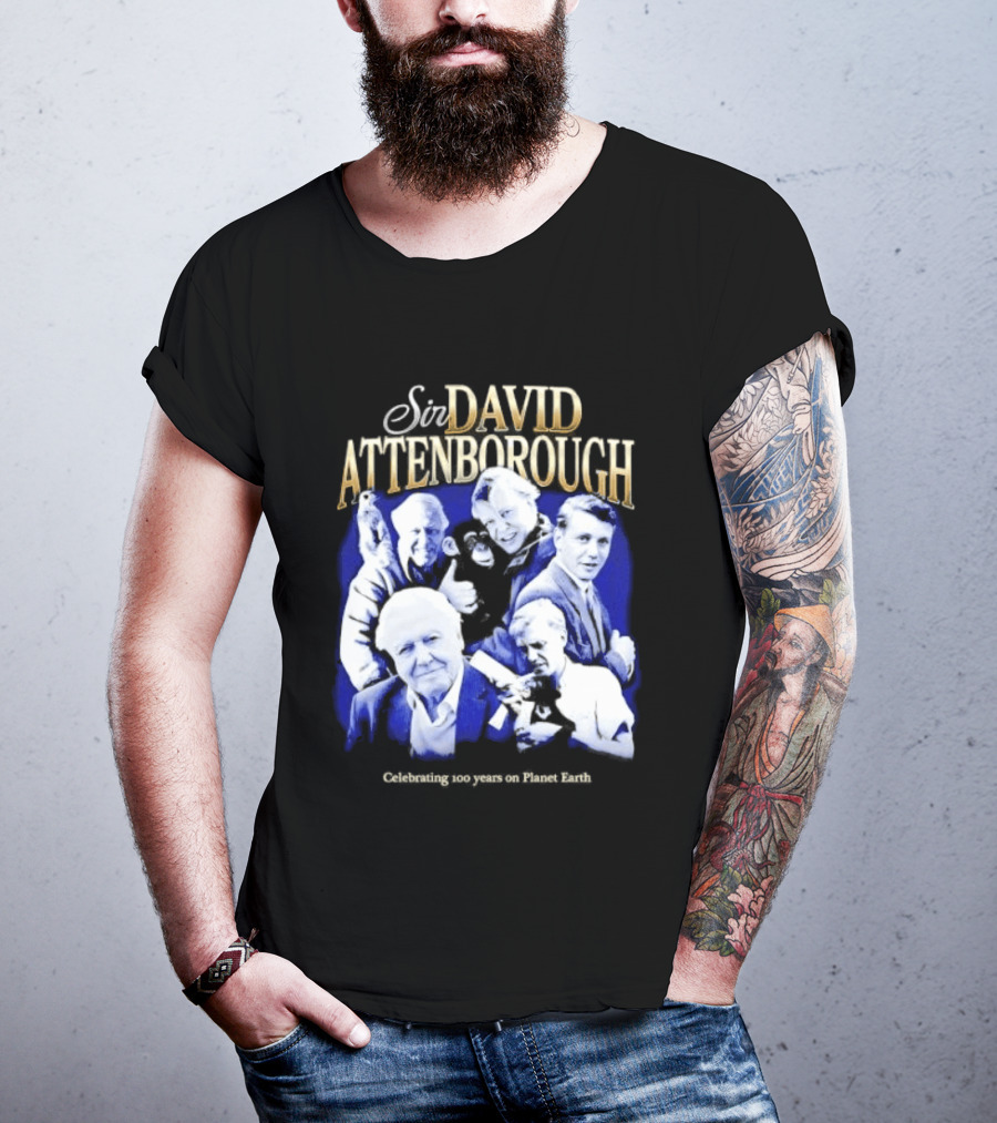 Sir David Attenborough Centennial Celebration On Planet Earth T-Shirt