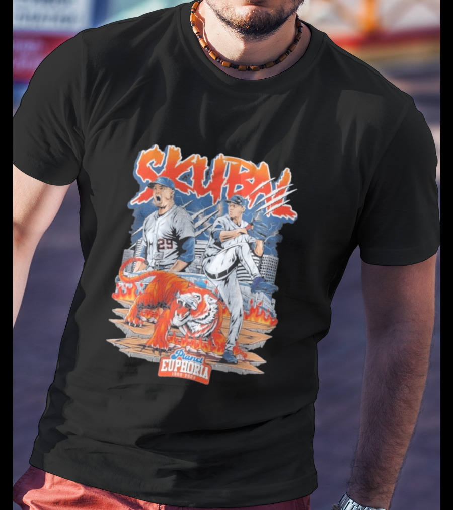 Skubal Tiger's Rage Baseball Planet Euphoria 25 T-Shirt