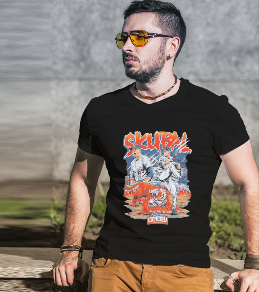 Skubal Tiger's Rage Baseball Planet Euphoria 25 T-Shirt