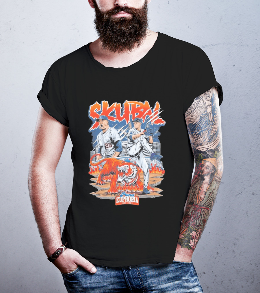 Skubal Tiger's Rage Baseball Planet Euphoria 25 T-Shirt
