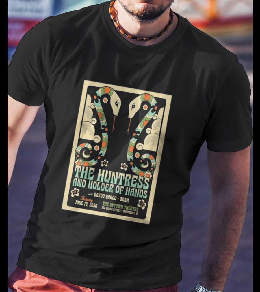Thursday June 18 2026 The Huntress And Holder Of Hands Dakou Dakou Berm Uptown Theatre Providence RI T-Shirt