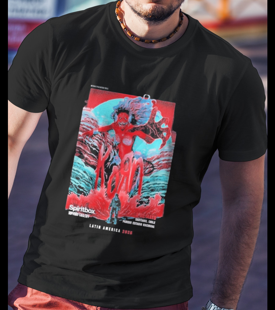 KoRn Santiago Chile Parque Estadio Bicentenario May 8 2026 With Spiritbox Latin America Event T-Shirt