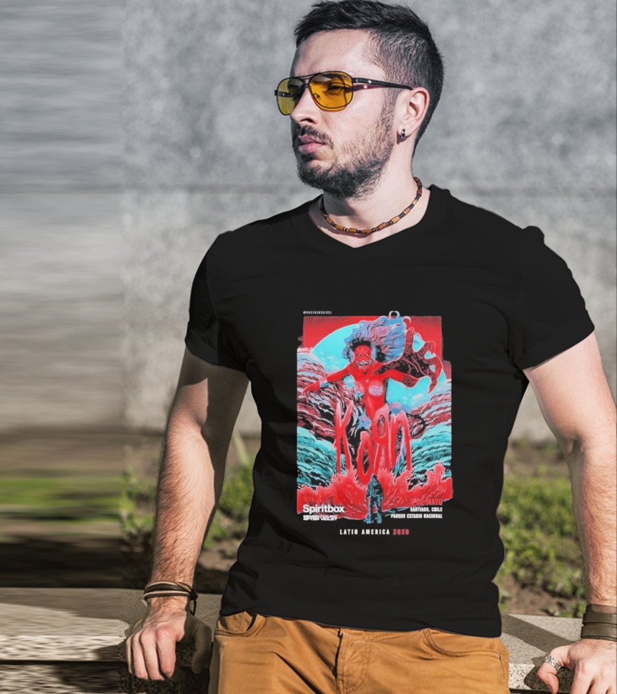 KoRn Santiago Chile Parque Estadio Bicentenario May 8 2026 With Spiritbox Latin America Event T-Shirt