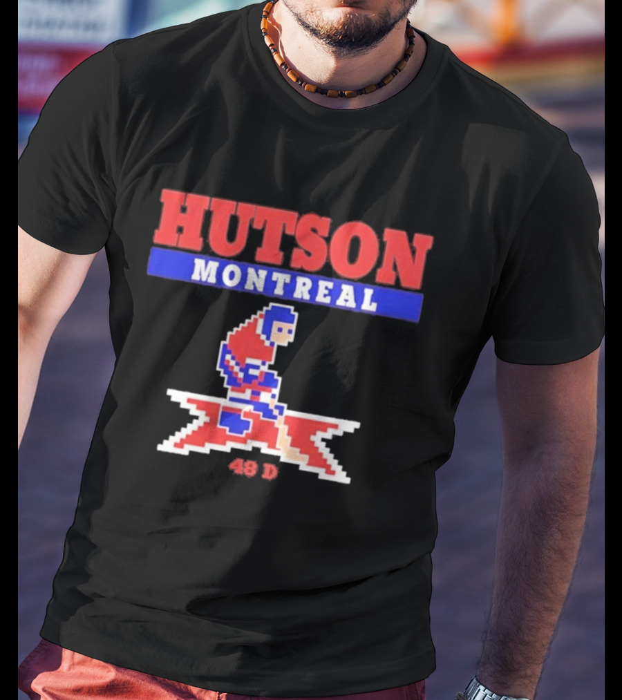 Lane Hutson Montreal 48 D Hockey Pixel T-Shirt