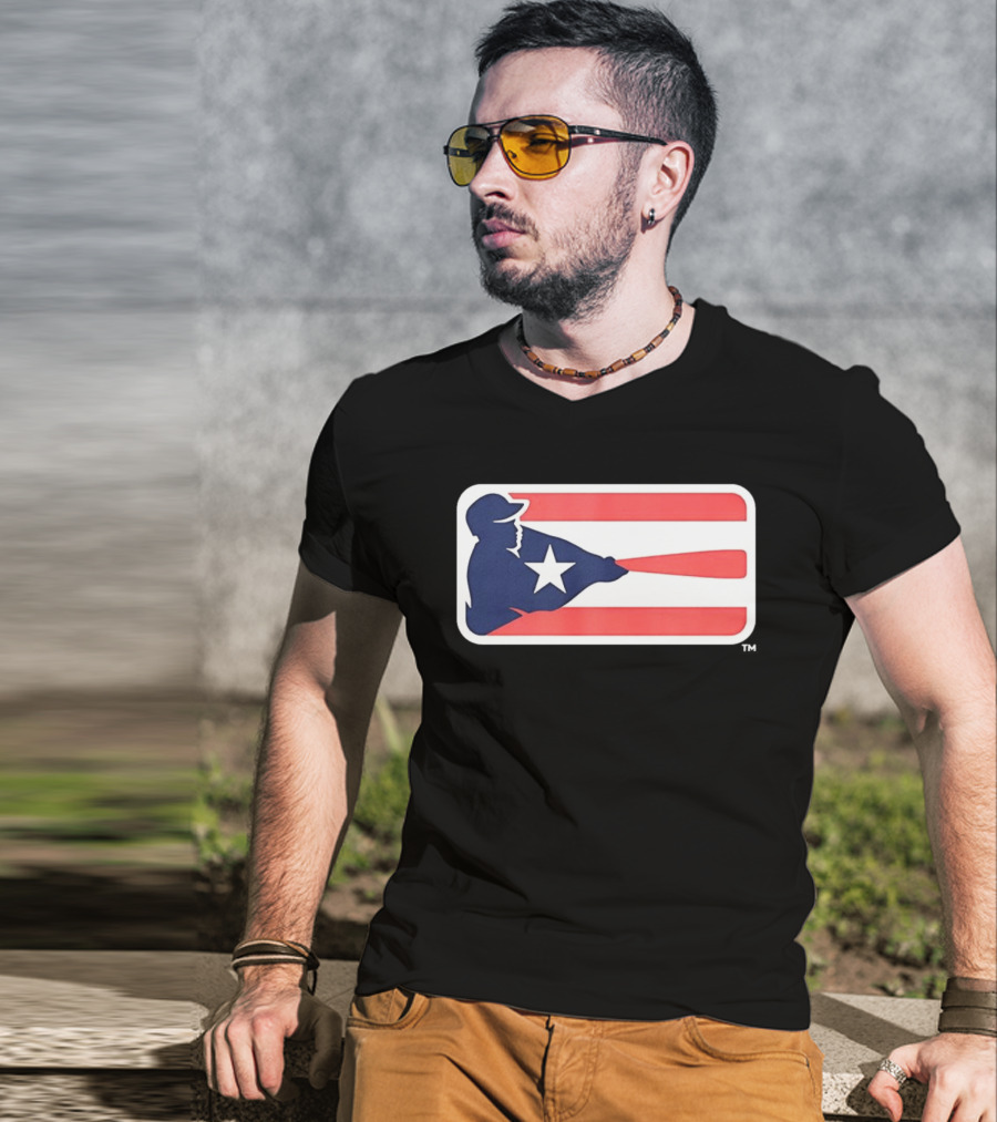 Liga De Béisbol Profesional Roberto Clemente MLB Puerto Rico Flag Baseball Player Star T-Shirt