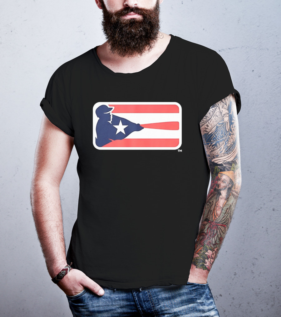 Liga De Béisbol Profesional Roberto Clemente MLB Puerto Rico Flag Baseball Player Star T-Shirt