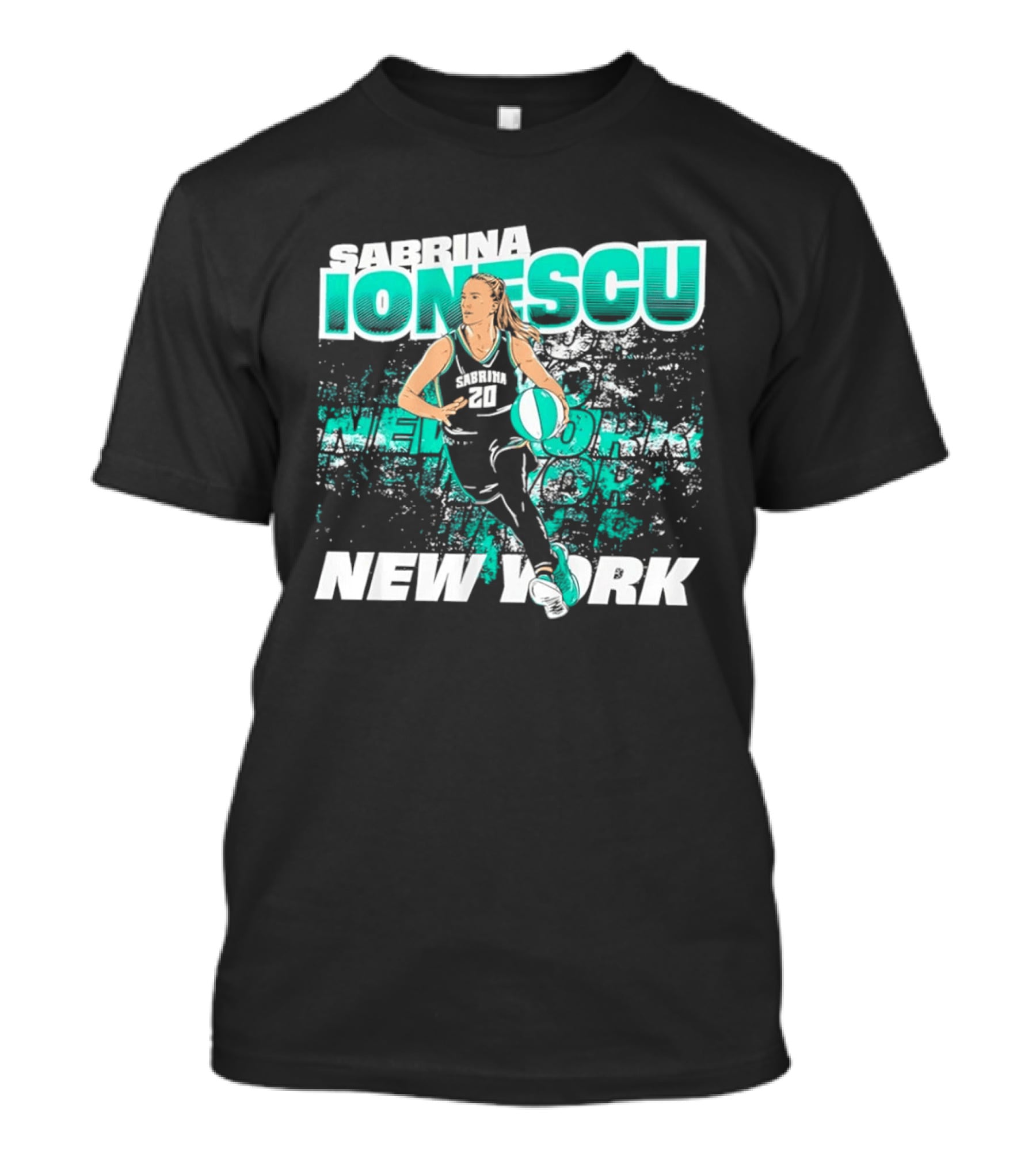 Sabrina Ionescu New York Liberty Street Ball WNBA T-Shirt