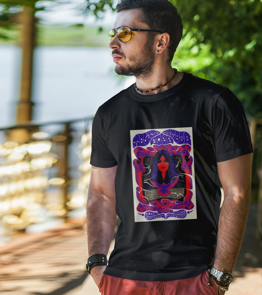 Melody's Echo Chamber Austin Psych Fest 2026 May 9 Austin TX Psychedelic Art Red Purple Woman Bird T-Shirt