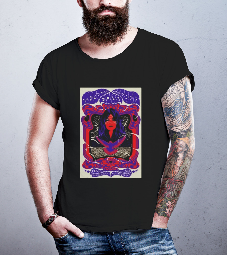 Melody's Echo Chamber Austin Psych Fest 2026 May 9 Austin TX Psychedelic Art Red Purple Woman Bird T-Shirt