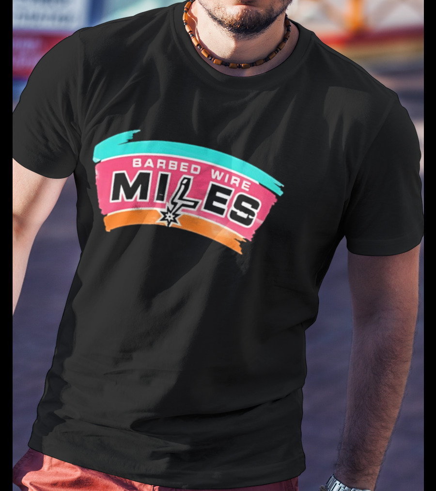 Barbed Wire Miles San Antonio Lightning T-Shirt