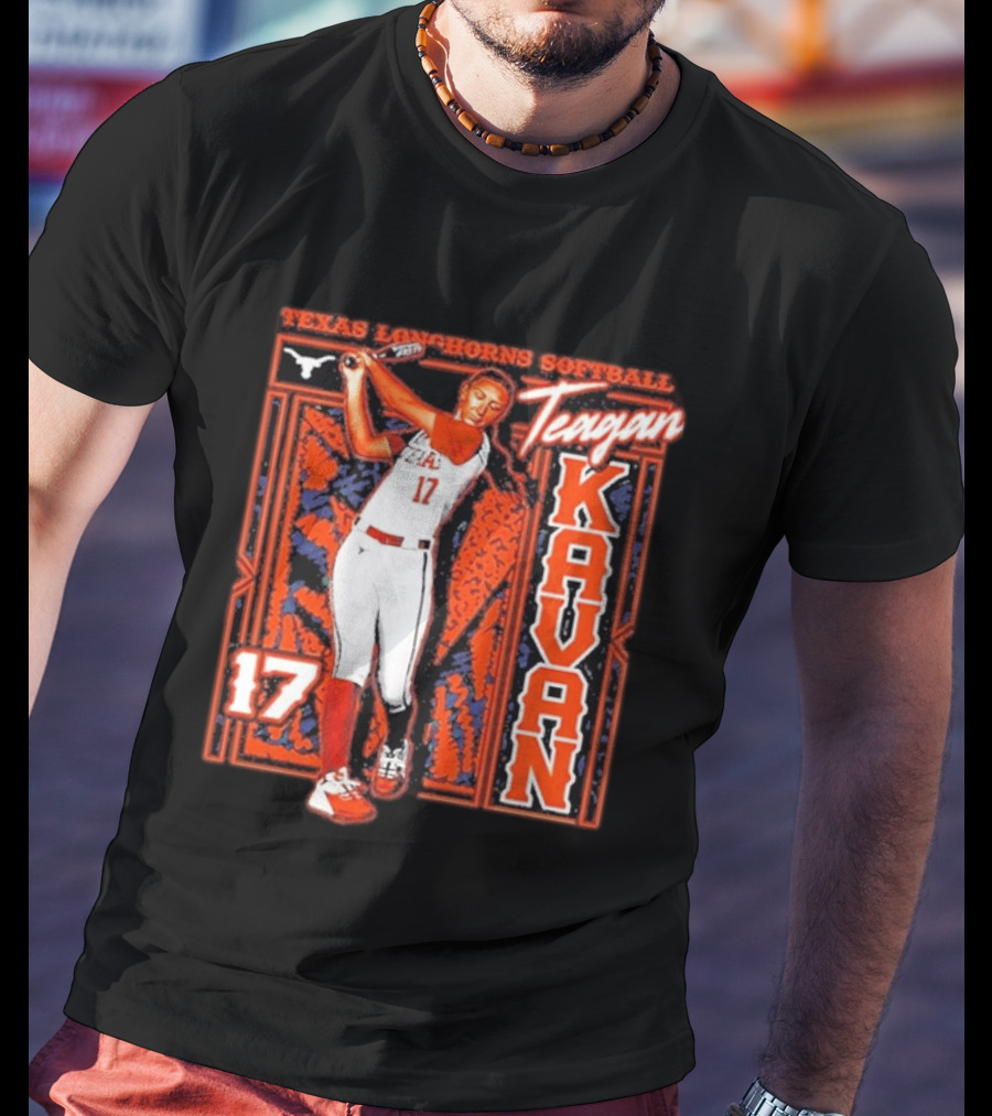 Teagan Kavan 17 Texas Longhorns Softball Team Player T-Shirt