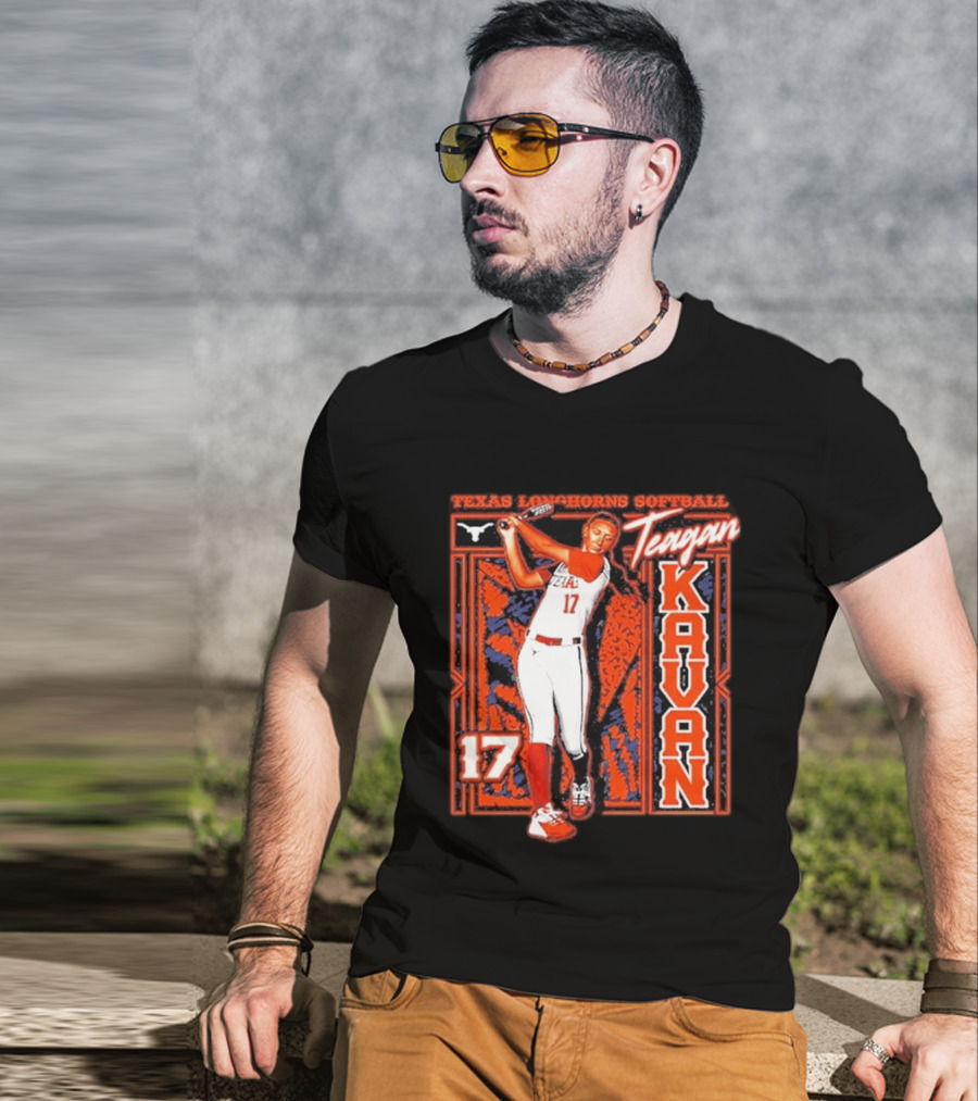 Teagan Kavan 17 Texas Longhorns Softball Team Player T-Shirt