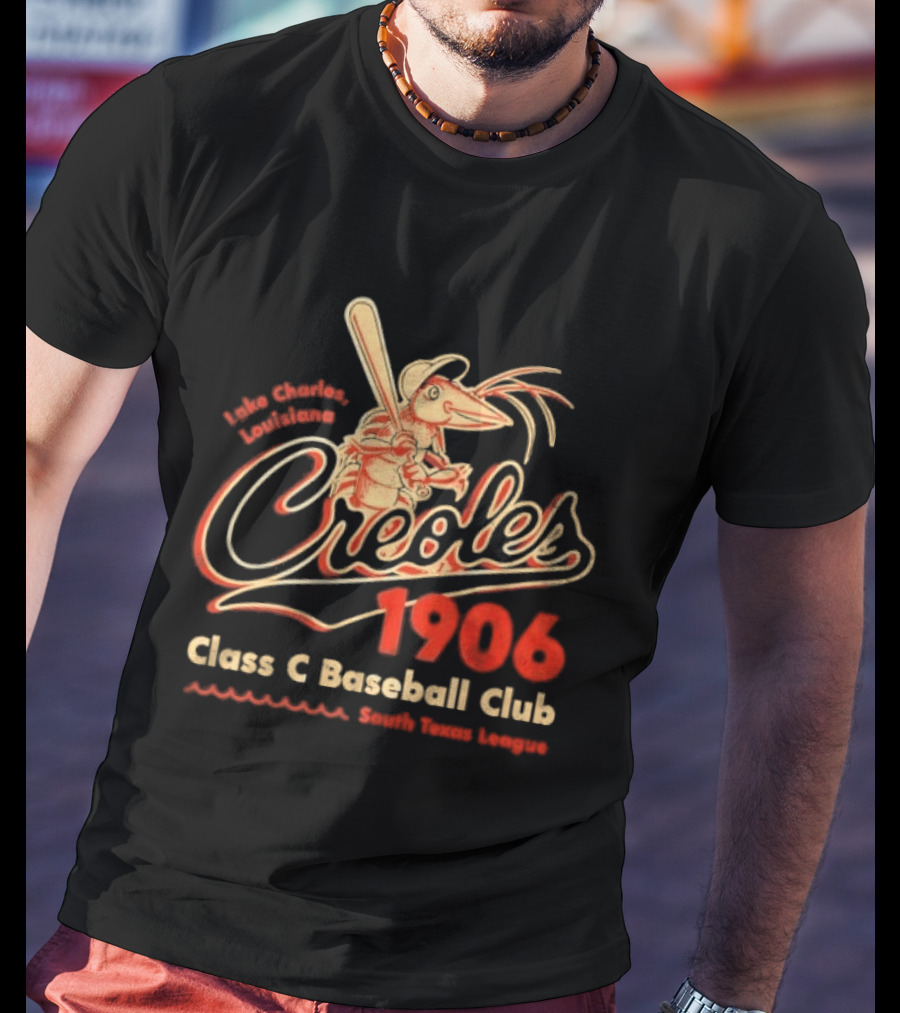 Lake Charles Louisiana Creoles 1906 Class C Baseball Club South Texas League T-Shirt