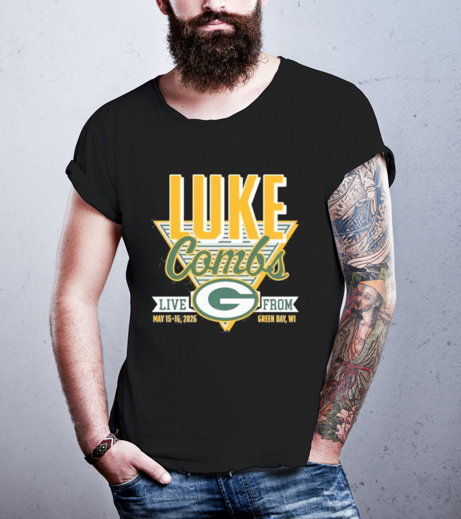 Luke Combs Live May 15 16 2026 Green Bay Wisconsin Packers T-Shirt