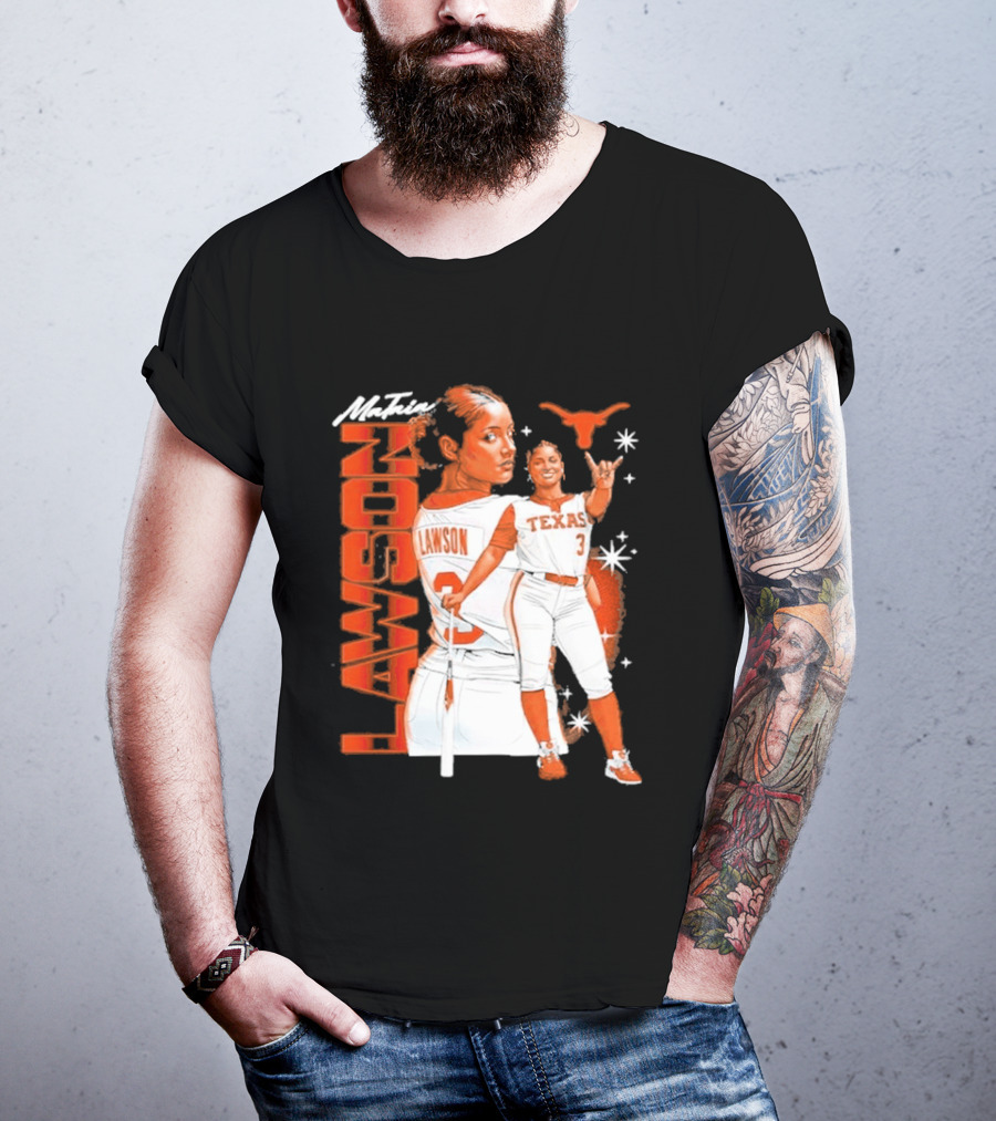 Mataia Lawson Texas Longhorns Softball Player Number 3 T-Shirt