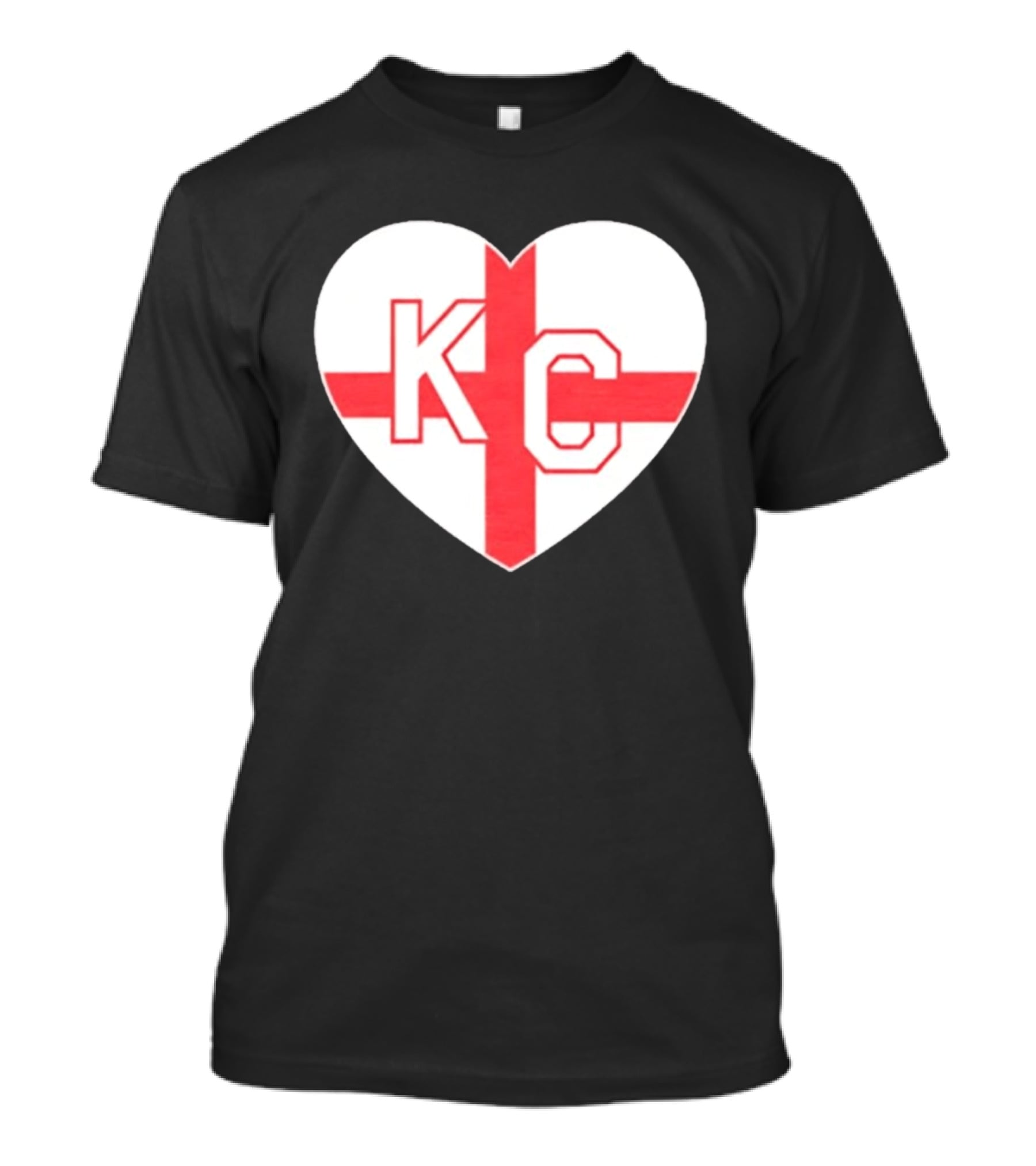 England Kansas City KC Heart Cross T-Shirt