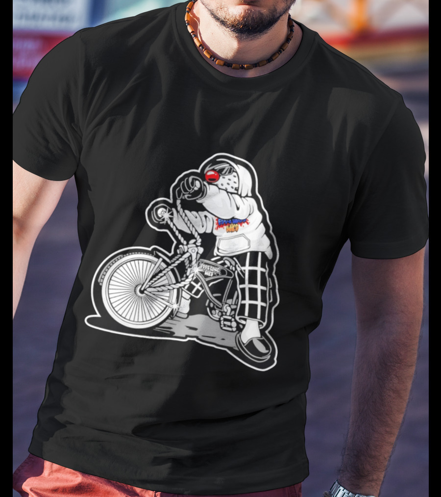 Foos Gone Wild Lowrider Bike Masked T-Shirt