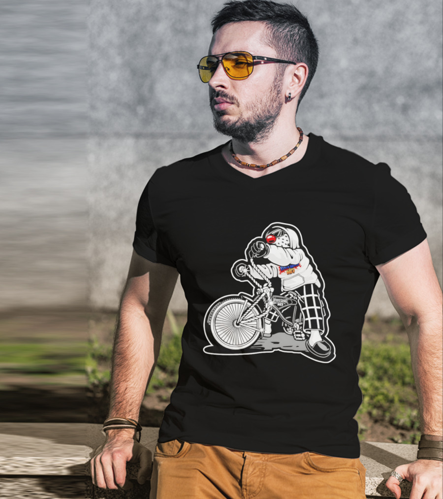 Foos Gone Wild Lowrider Bike Masked T-Shirt