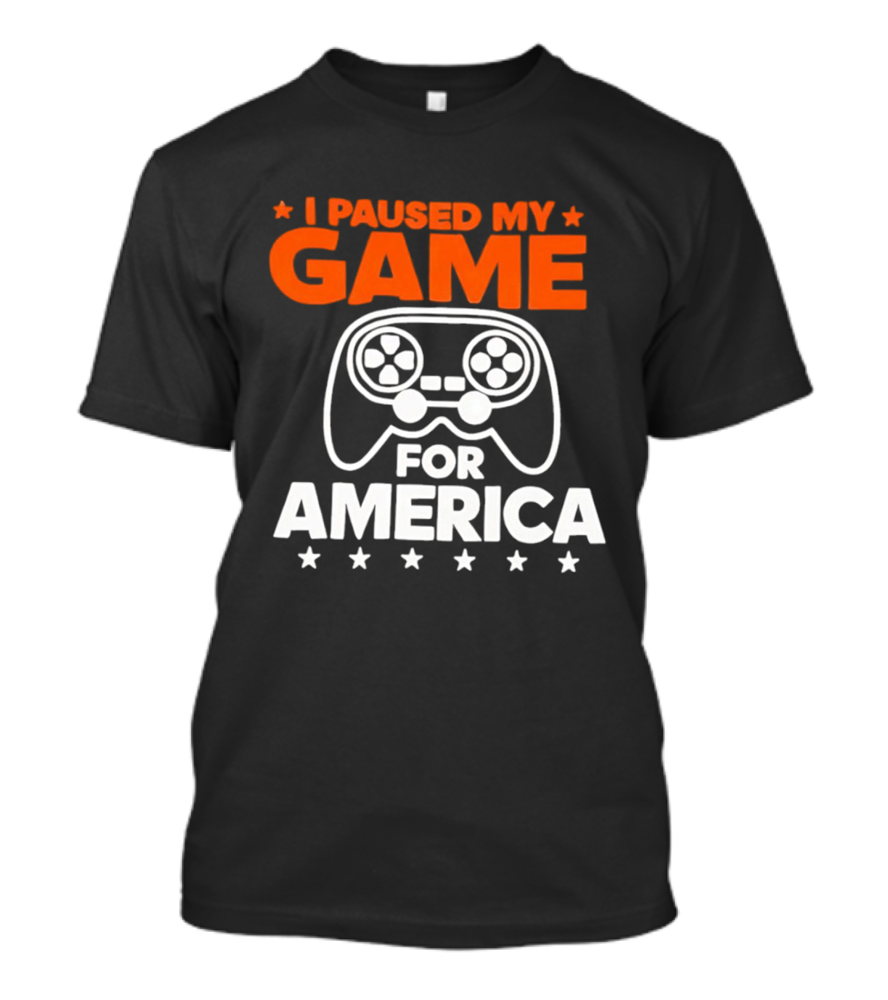 I Paused My Game For America Video Game Controller Stars T-Shirt