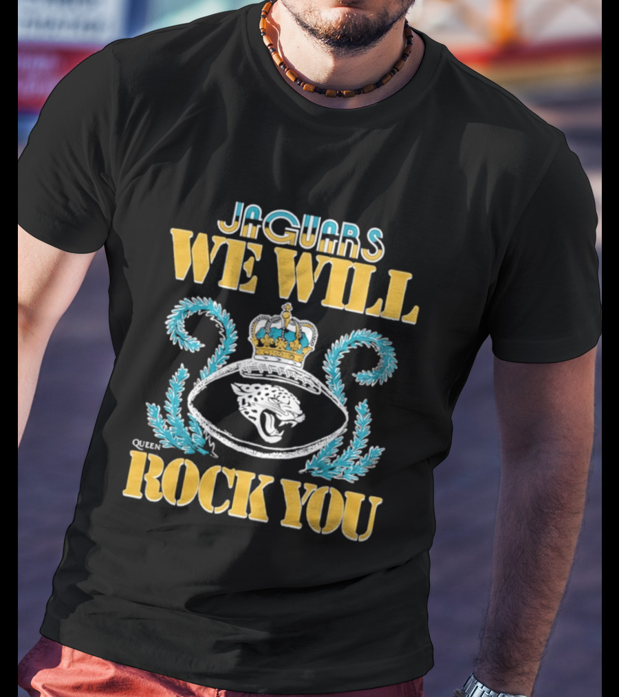 Jaguars We Will Rock You Crown Football T-Shirt
