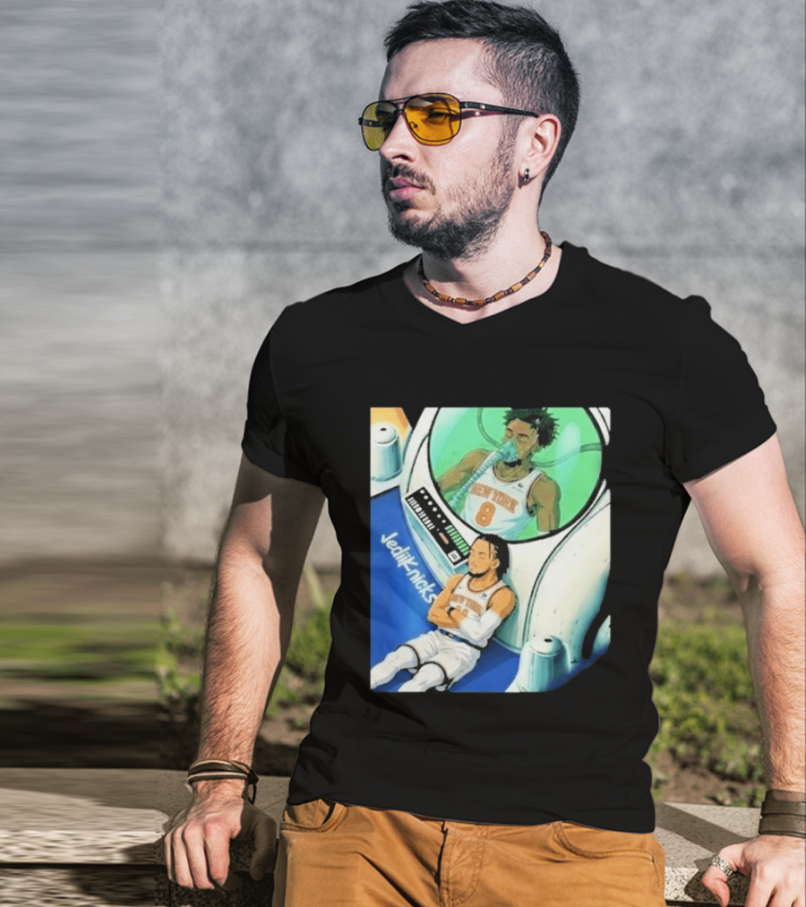 Jalen Brunson OG Anunoby New York Knicks 2026 Jedi+Knicks T-Shirt
