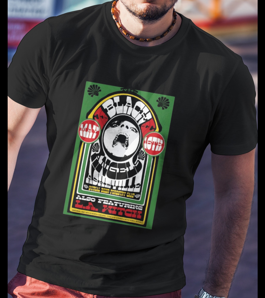 The Black Angels Asheville May 16th Concert Featuring L.A. Witch 2026 T-Shirt