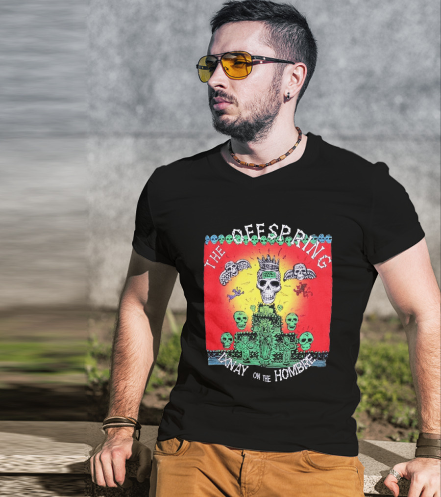 The Offspring Ixnay On The Hombre Skeleton Skulls Crown T-Shirt