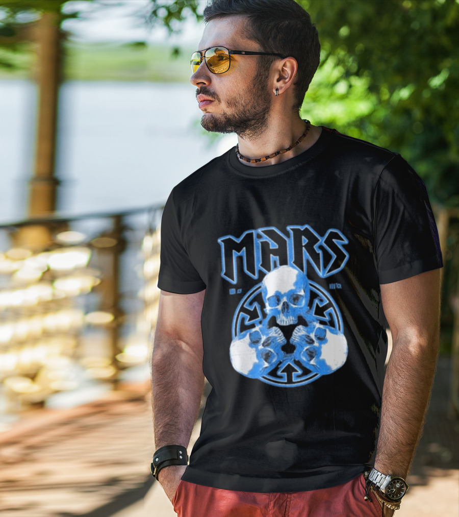 Thirty Seconds To Mars Blue Skulls European Tour 2027 T-Shirt