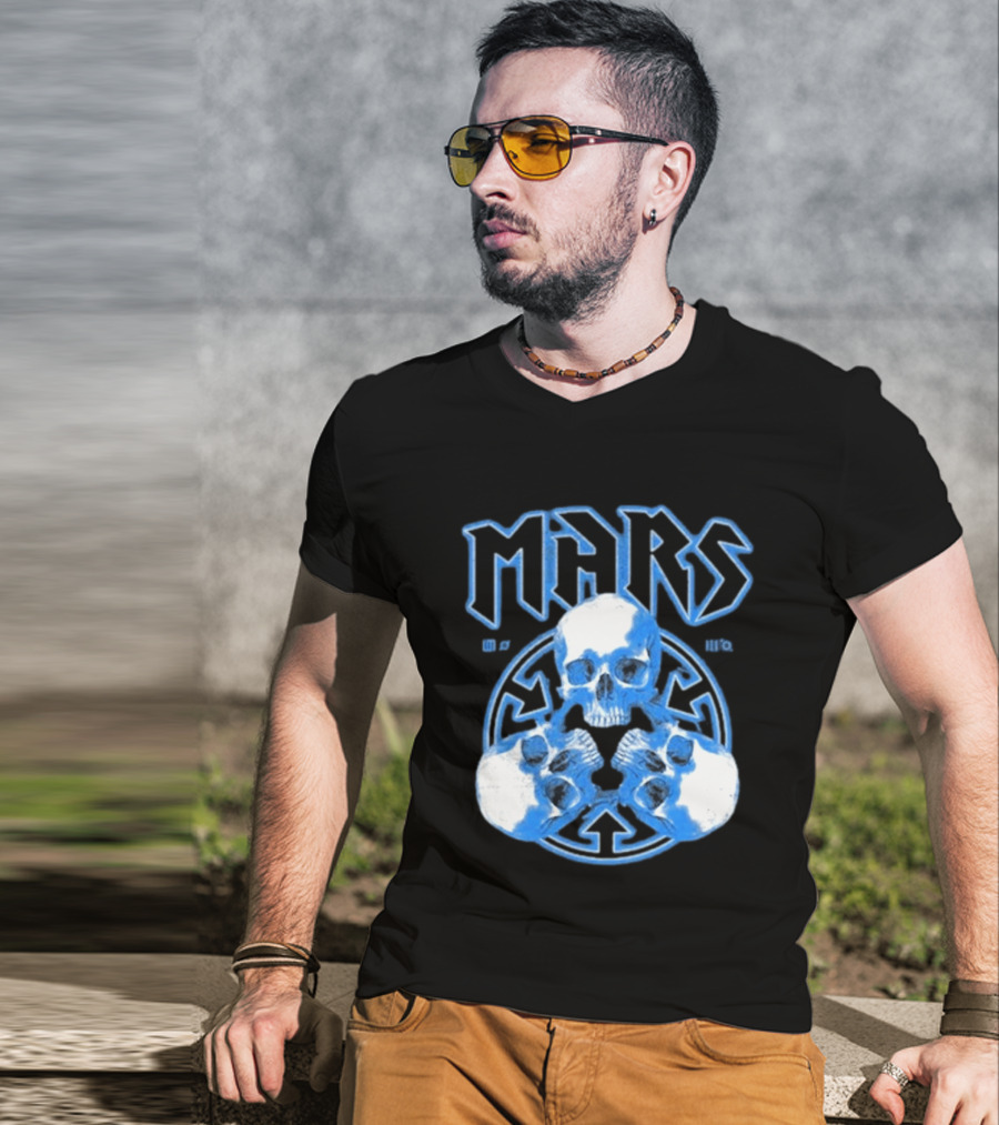 Thirty Seconds To Mars Blue Skulls European Tour 2027 T-Shirt