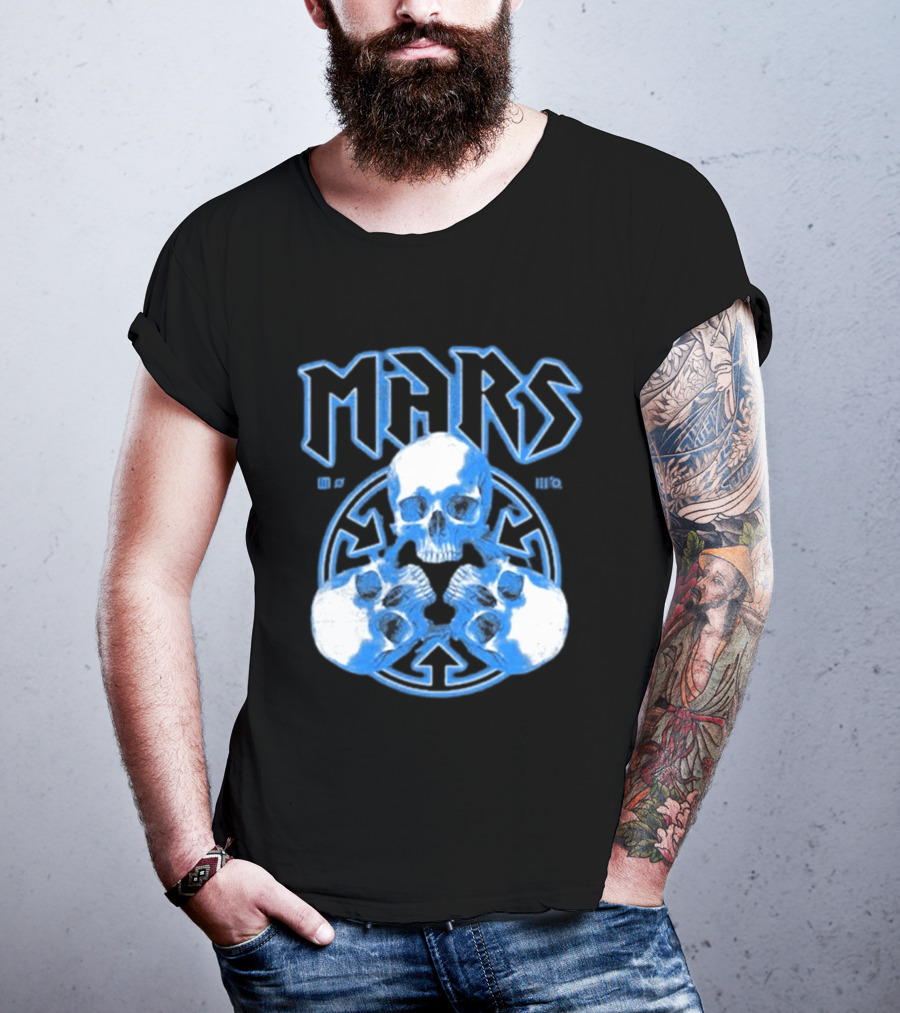 Thirty Seconds To Mars Blue Skulls European Tour 2027 T-Shirt