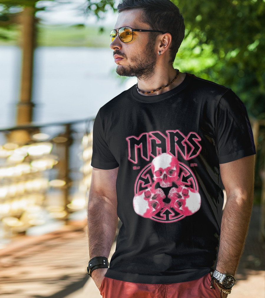 Thirty Seconds To Mars 2027 European Tour Red Skulls MARS T-Shirt