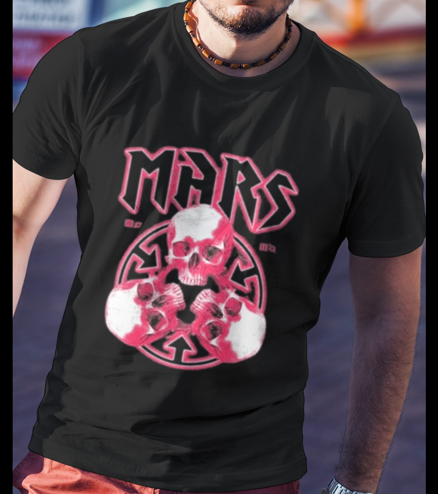 Thirty Seconds To Mars 2027 European Tour Red Skulls MARS T-Shirt