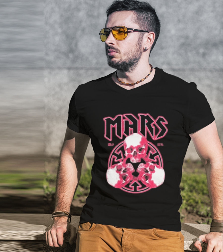 Thirty Seconds To Mars 2027 European Tour Red Skulls MARS T-Shirt