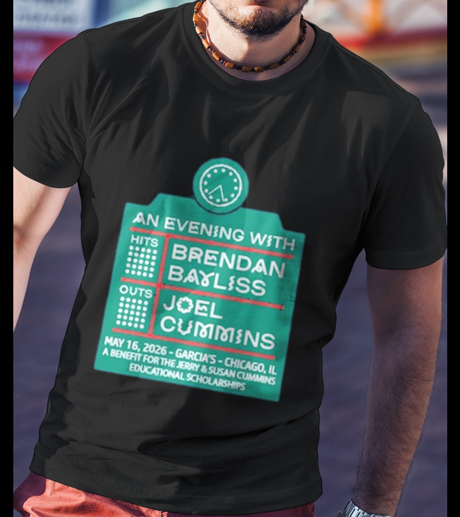An Evening With Brendan Bayliss And Joel Cummins Garcia's Chicago May 16 2026 Benefit Event T-Shirt