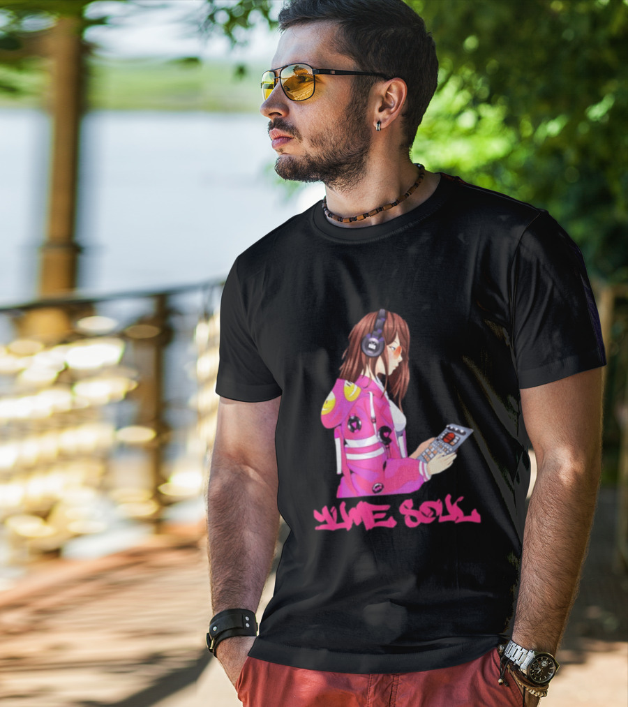 Yume Soul Anime Girl With Headphones And Game Controller T-Shirt