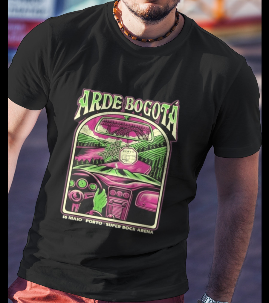 Arde Bogotá 16 Maio Porto Super Bock Arena 2026 Retro Road Trip T-Shirt