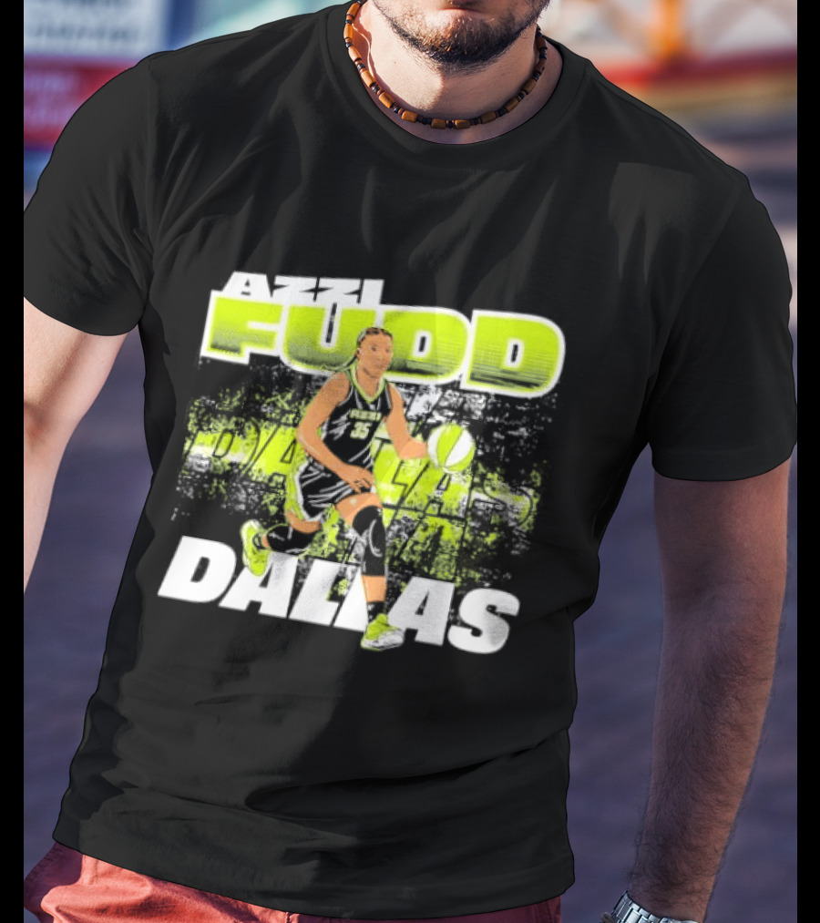 Azzi Fudd Dallas Wings WNBA Dribble Action T-Shirt