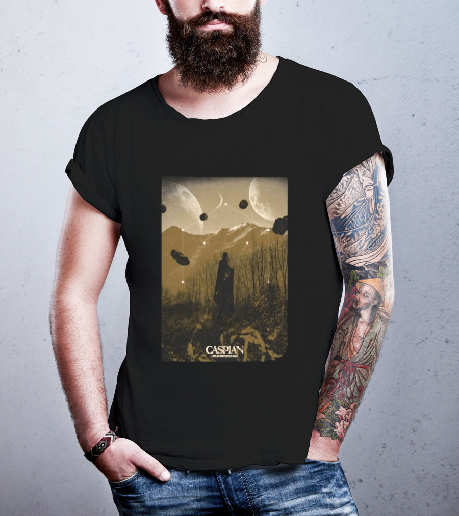 Caspian Zottegem Belgium Live At DunkFest 2026 Celestial Mountain Scene T-Shirt