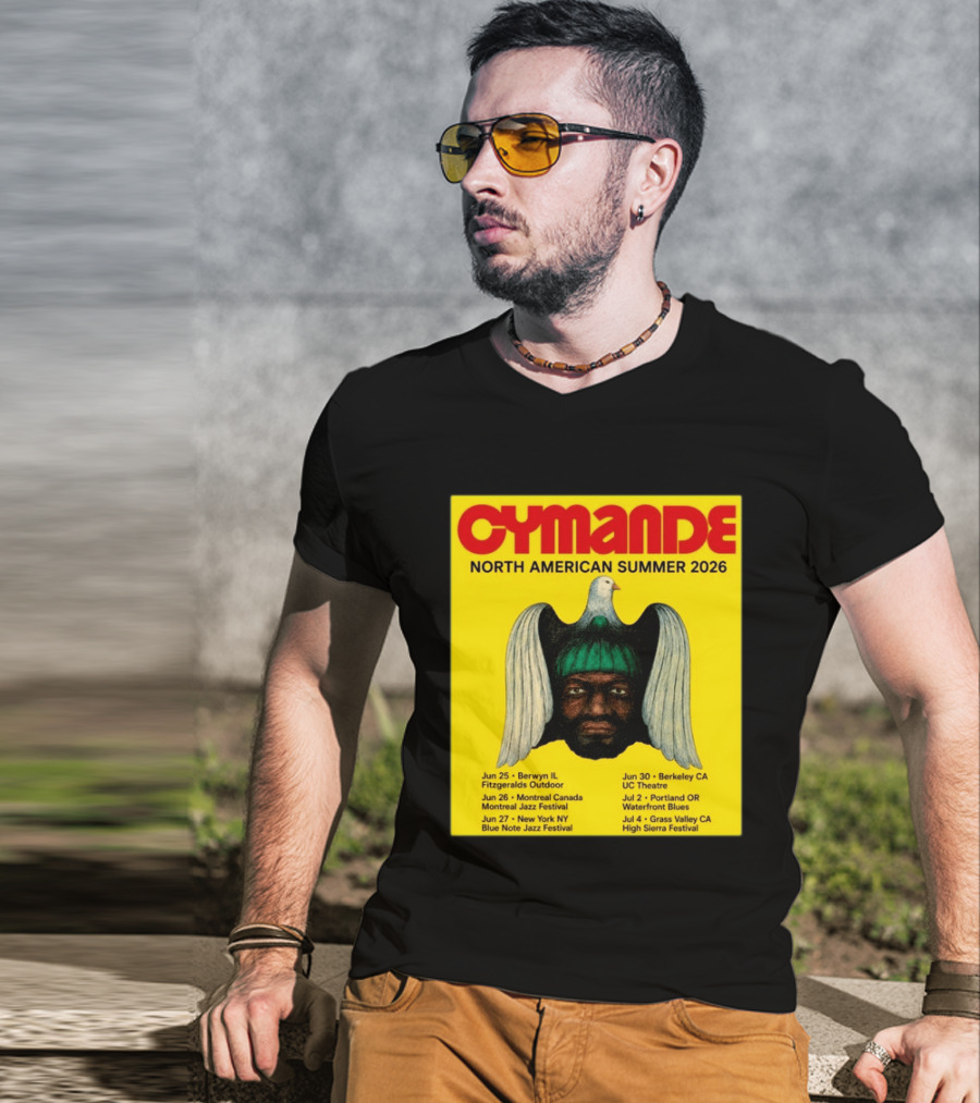 Cymande North American Summer 2026 Tour Dates And Locations T-Shirt