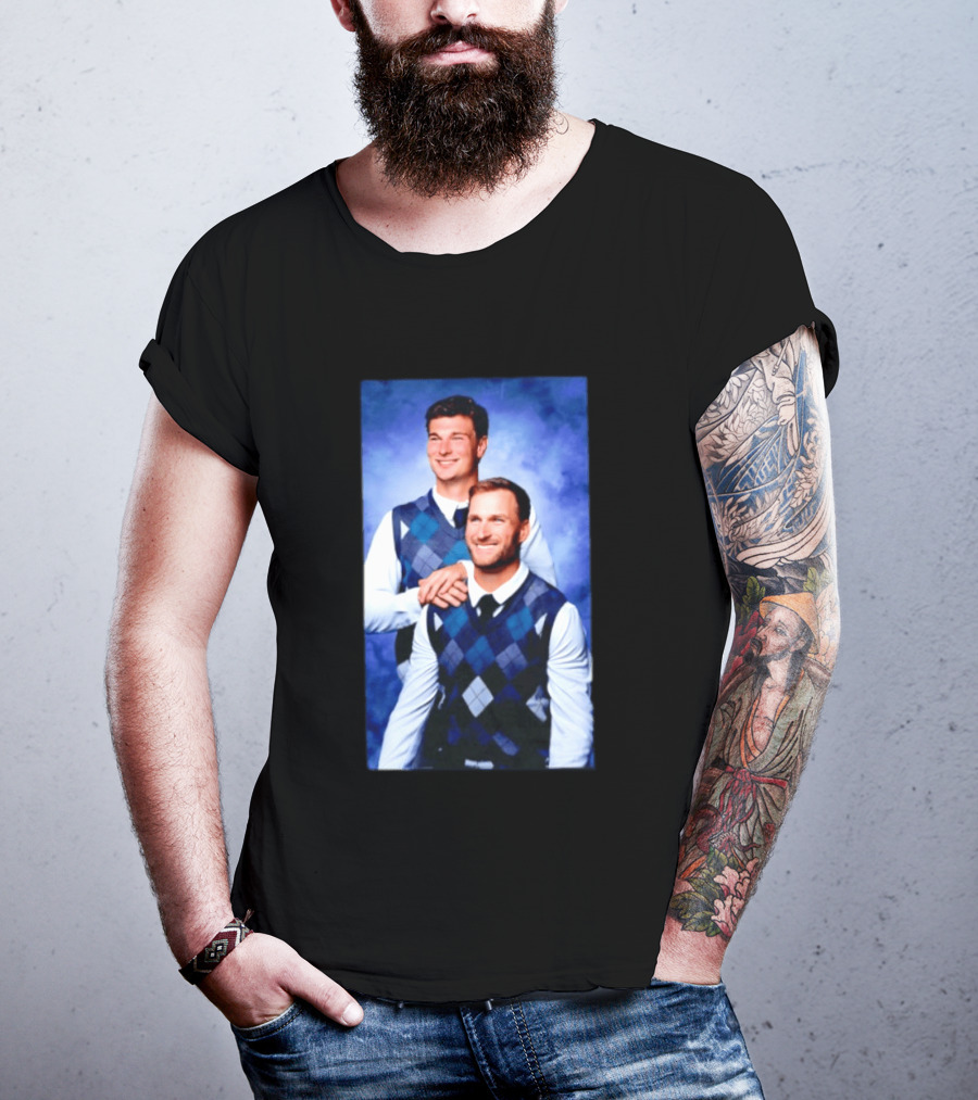 Kirk Cousins Fernando Mendoza Raiders Step Brothers Argyle Sweater Duo T-Shirt