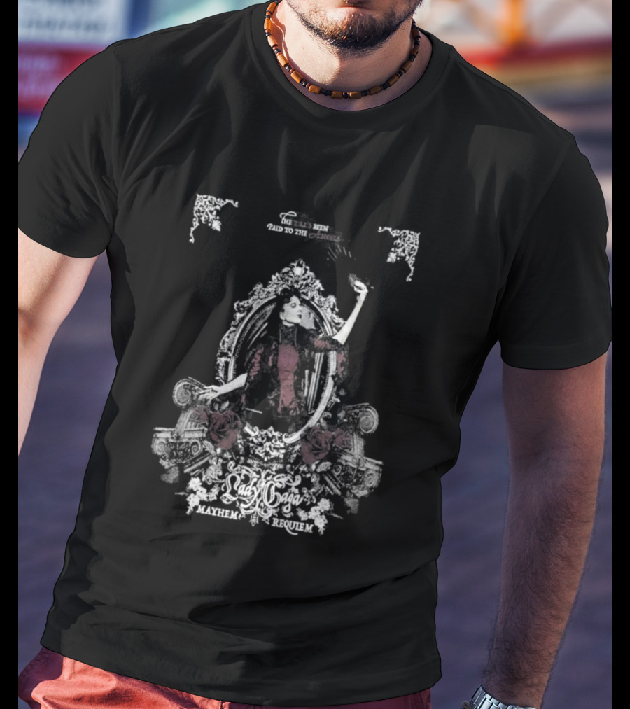 Lady Gaga Mayhem Ball Tour 2026 Requiem Vintage Style Pink Iconic Celebration T-Shirt