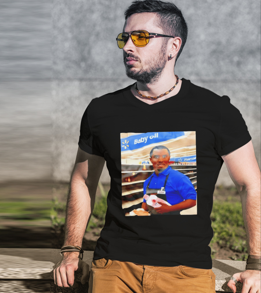 Walmart Baby Oil Diddy Employee Aisle T-Shirt