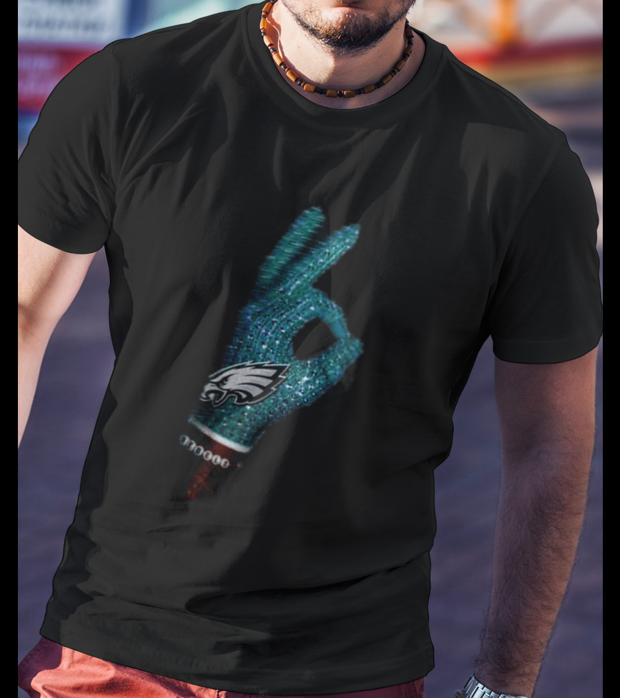 Drake Iceman Philadelphia Eagles Glove Gesture 2 Sided T-Shirt