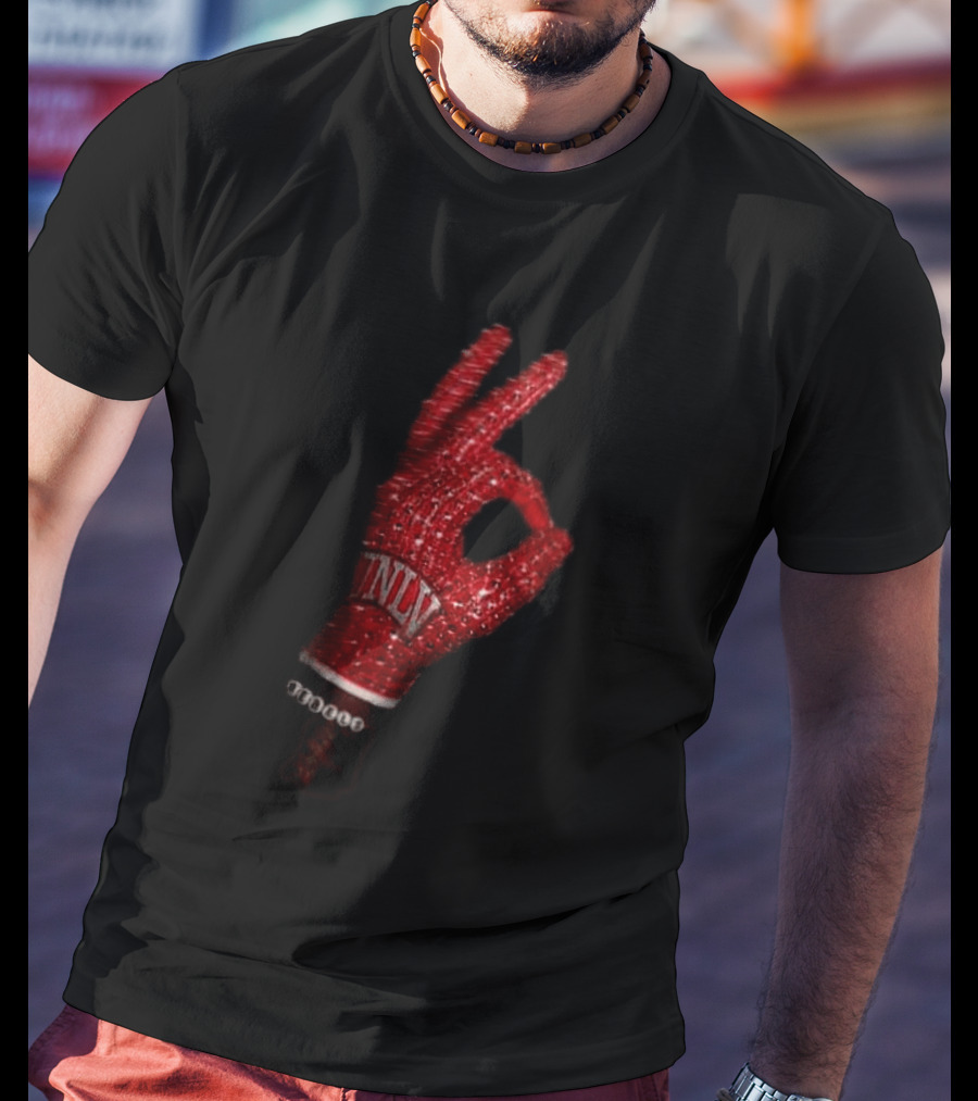 Drake Iceman UNLV Rebels Red Glove Two Sided T-Shirt