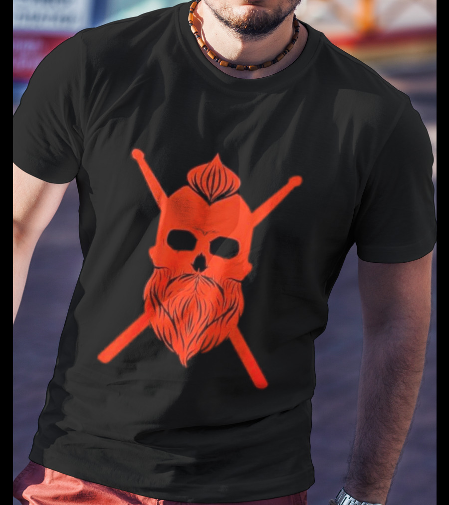 Drummer Skull Crossed Drumsticks Stealing Until Nobody's T-Shirt
