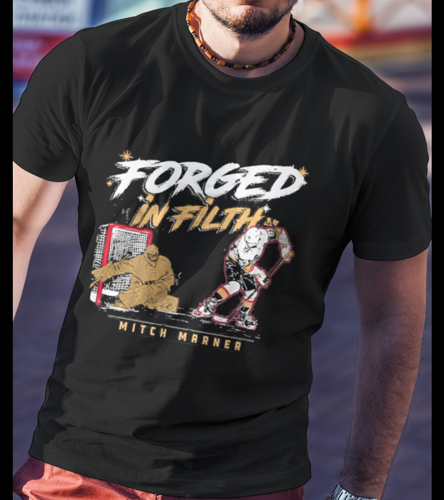 Forged In Filth Mitch Marner Hockey Player Motif T-Shirt
