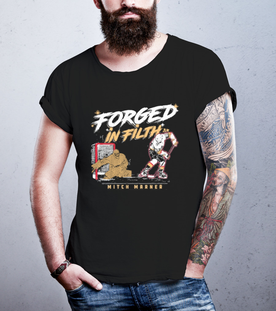 Forged In Filth Mitch Marner Hockey Player Motif T-Shirt