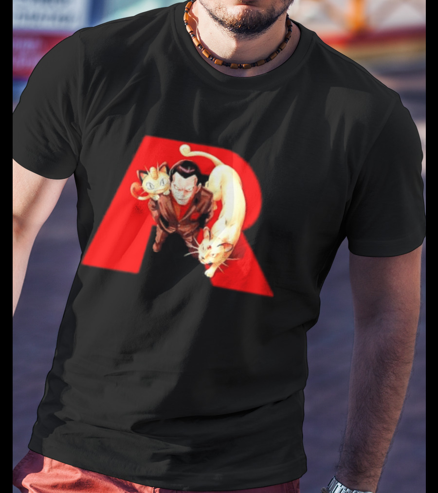 Giovanni Team Rocket Meowth Persian Pokémon Anime Fanart T-Shirt