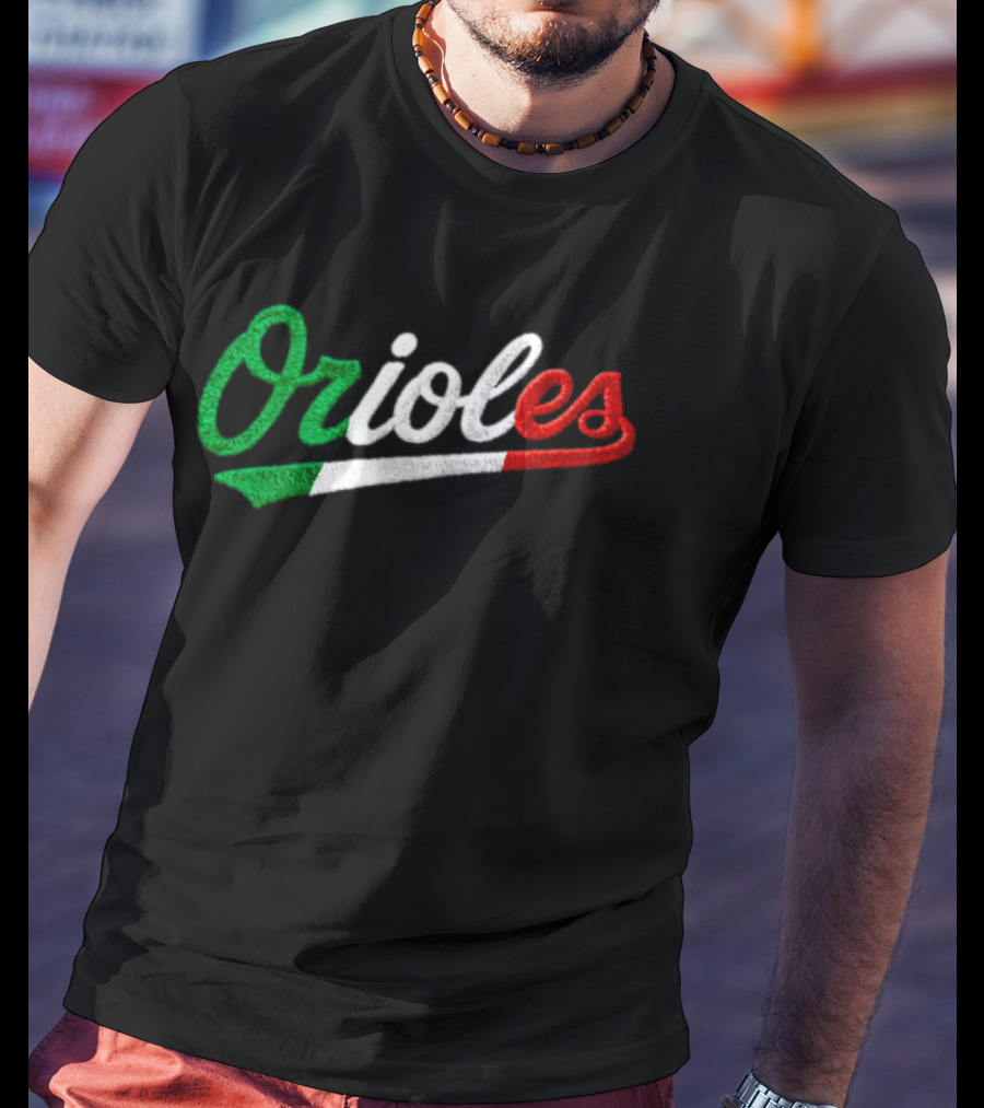 Orioles Italian Heritage Night Giveaway 2026 Flag T-Shirt