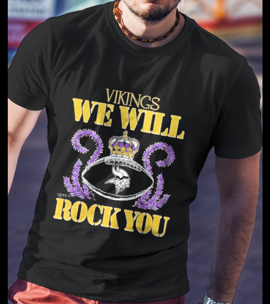 2026 Minnesota Vikings We Will Rock You Queen Tri Blend T-Shirt